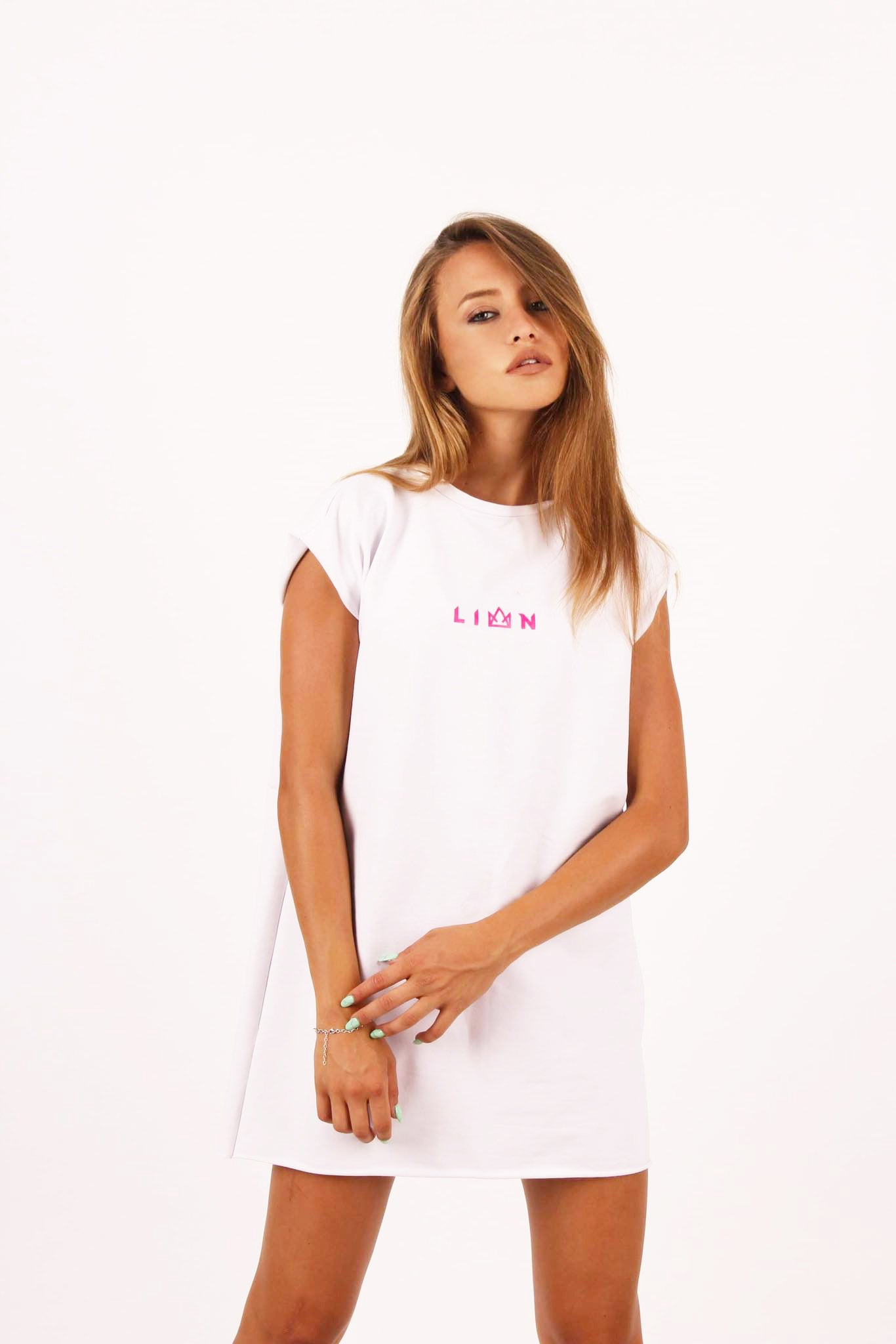 Mini Oversized Short Women Sport Dress - WHITE