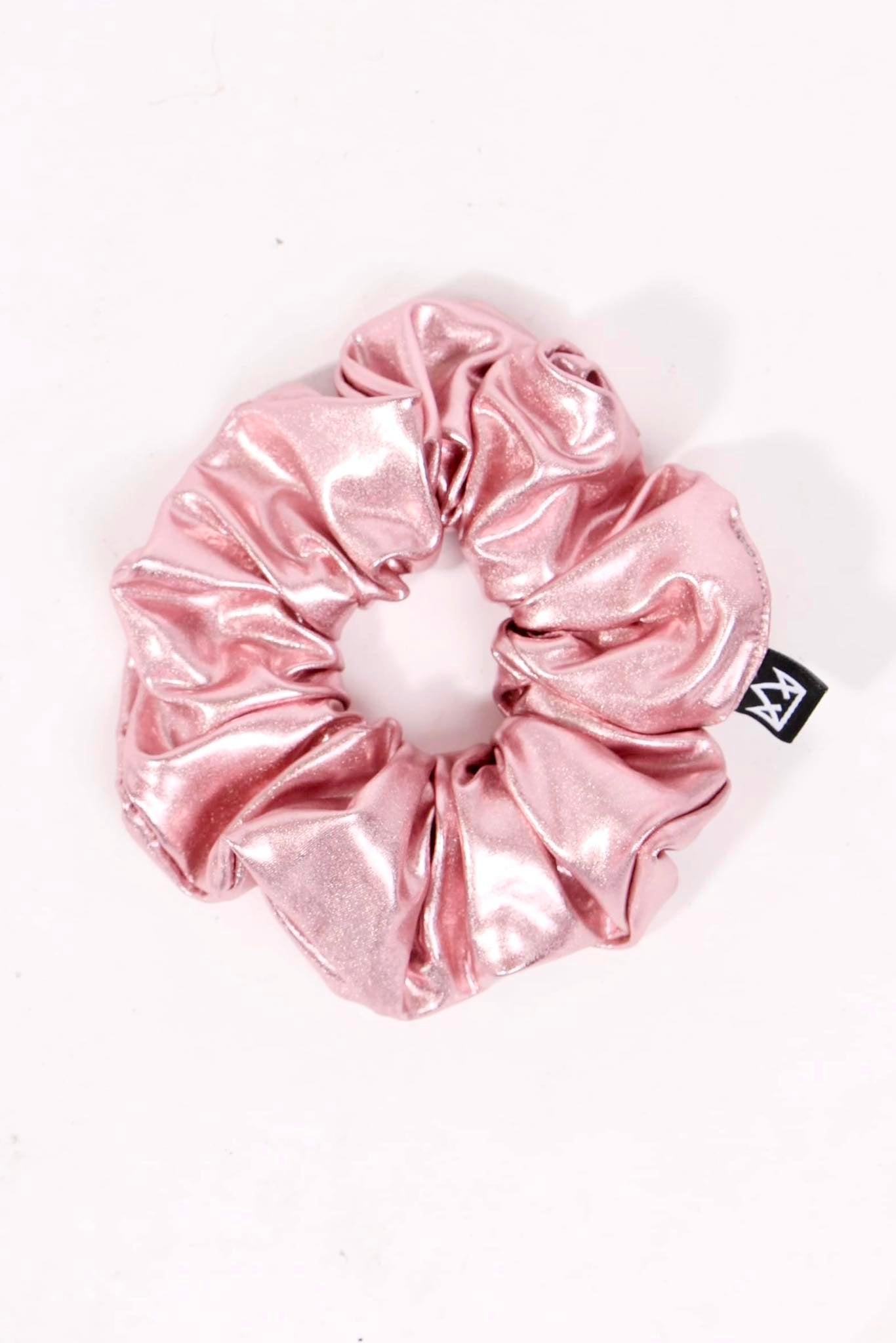 Women Accessories Scrunchy Metallic Effect Pink Scrunchy