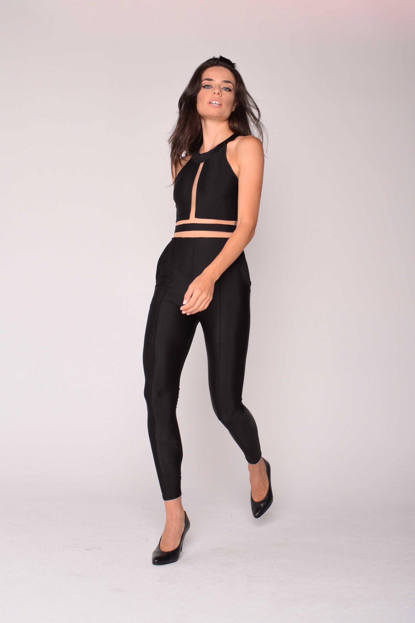 Body-Sculpting Jumpsuit In Black